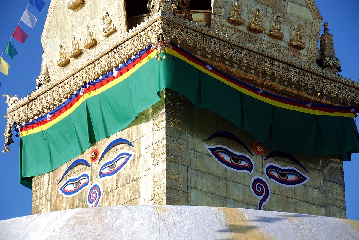 Kathmandu Swayambhunath 48 Swayambhunath Buddha Eyes Close Up From Southeast Corner 